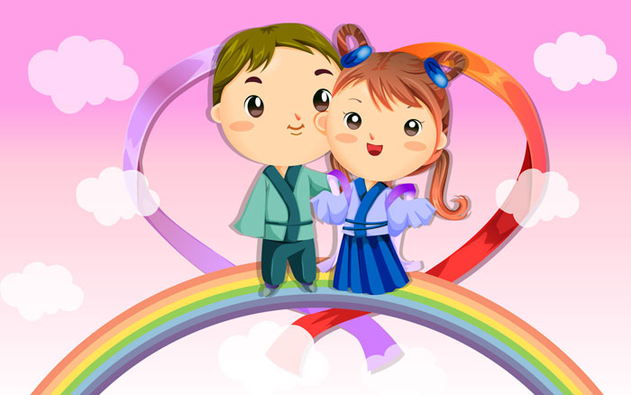 والپیپرهای کارتونی با موضوع عاشقانه و رومانتیک ، www.pixnaz.info