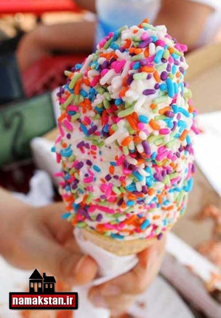 تصاویر و عکس بستنی قیفی مخصوص با اسمارتیز و شکلات های مخصوص