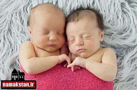 تصاویر و عکس زیبا از نوزادان دوقلوی تازه بهدنیا و جهان آمده دختر و پسر