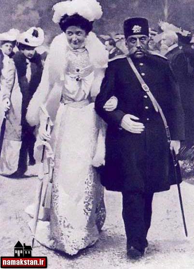 تصاویر و عکس دیدنی از مظفرالدین شاه به همراه ملکه هلنا ملکه ایتالیا