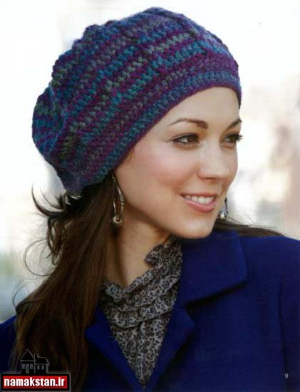 مدل کلاه بافتنی زنانه چند رنگ زمستانی