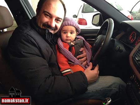 تصاویر و عکس جدید برزو ارجمند و پسرش در اتومبیل