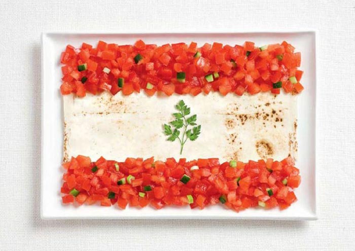 تصاویر و عکس های جالب از ارتباط غذای محلی و پرچم کشورهای جهان