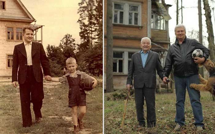 27. Father and son (1949 vs 2009)